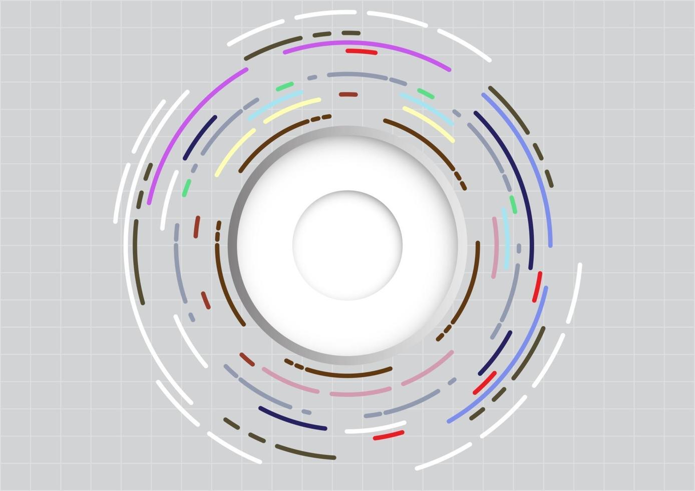 sfondo astratto con forme circolari e curve. illustratore colorato vettoriale