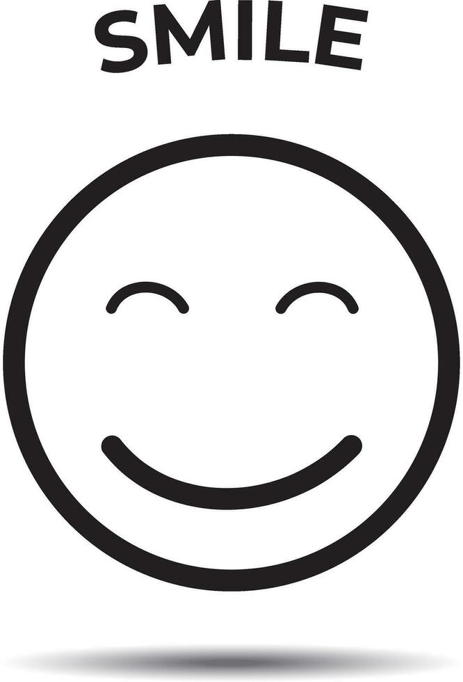 Sorridi icona, illustrazione su bianca sfondo vettore