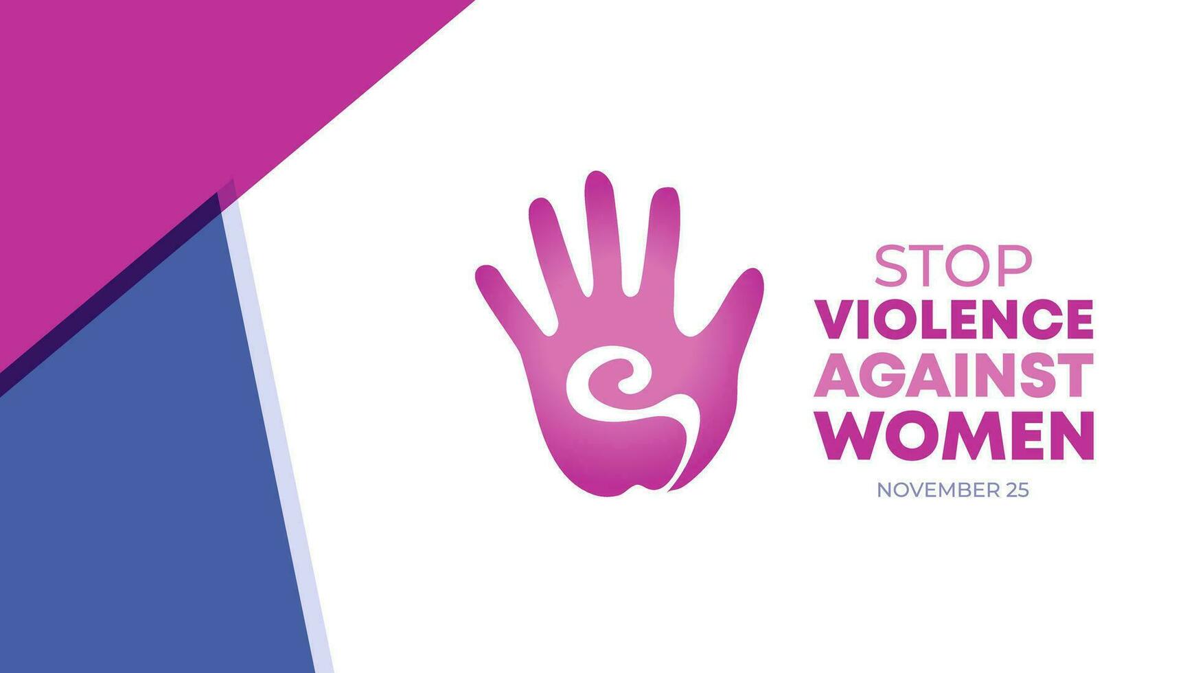 internazionale giorno per il eliminazione di violenza contro donne. design per presentazioni, sfondi, striscioni, manifesti, coperture vettore