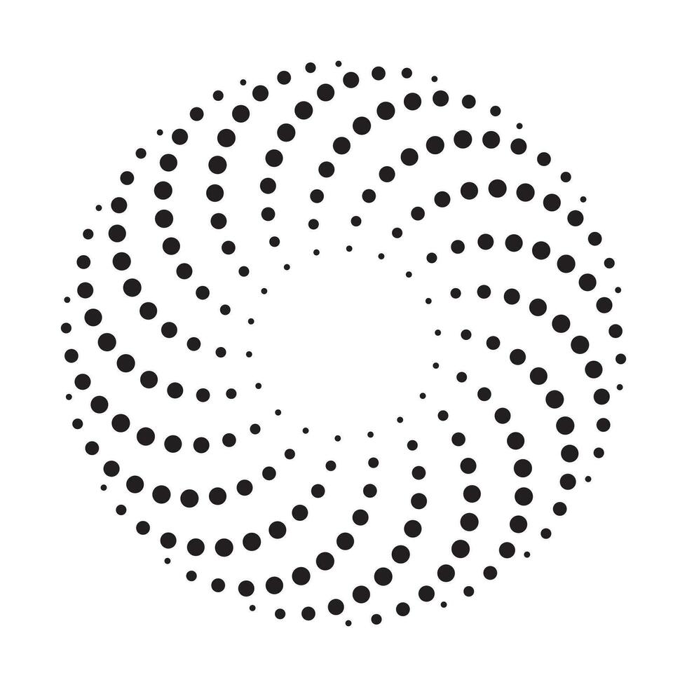 tratteggiata spirale vortice design elemento, vettore illustrazione.