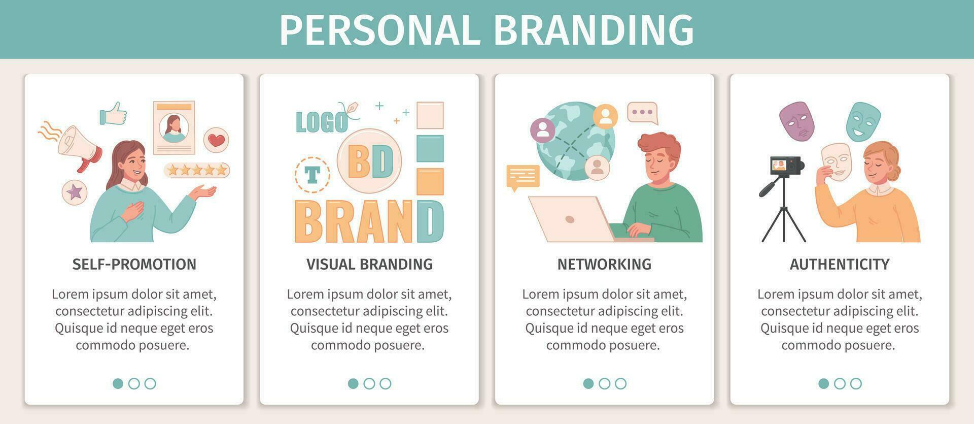 personale il branding impostato vettore