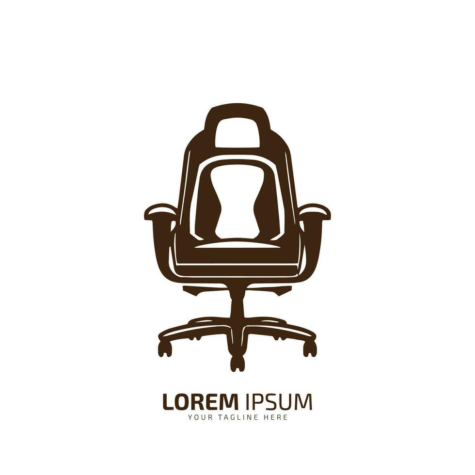 un' minimo o astratto logo di sedia, ufficio sedia icona, confortevole sedia vettore silhouette isolato