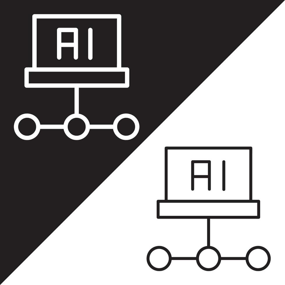 ai Rete icona. ai Rete vettore icona a partire dal artificiale intelligenza collezione. schema stile artificiale intelligenza Rete icona.