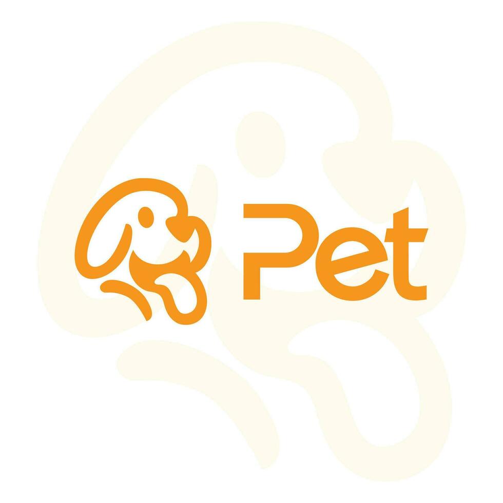 casa animali domestici logo cane gatto design vettore modello lineare stile. animali veterinario clinica logotipo concetto schema icona.