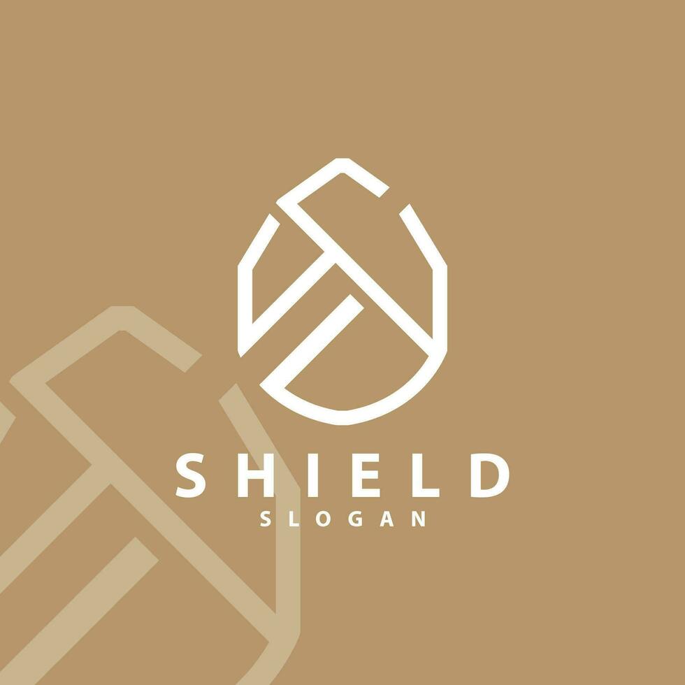 semplice minimalista sicurezza scudo logo design vettore illustrazione modello
