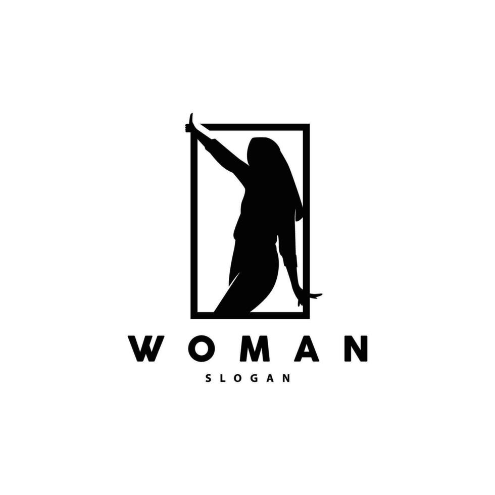 donna logo, bellezza e eleganza design vettore, modello, illustrazione, silhouette vettore