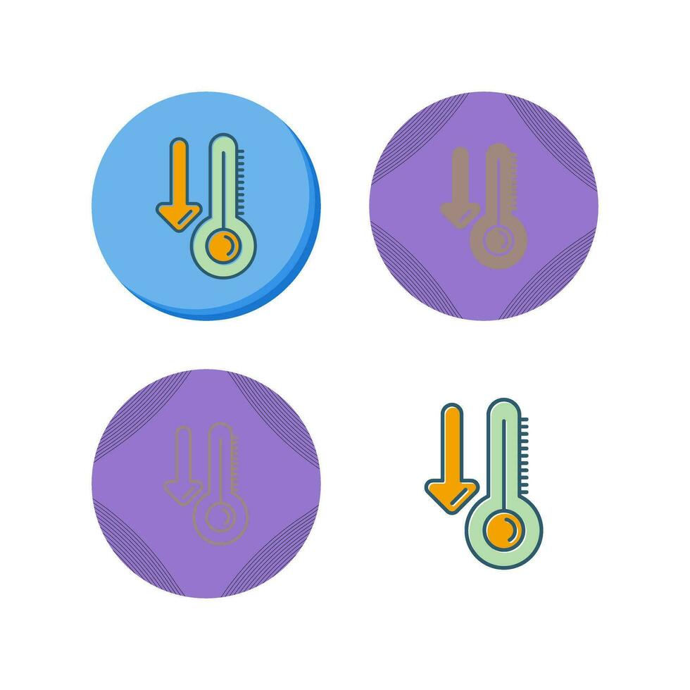 Basso temperatura vettore icona
