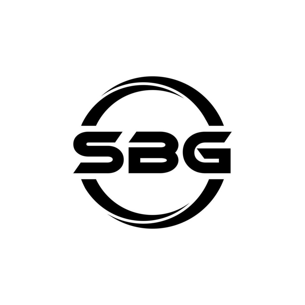 sbg lettera logo design nel illustrazione. vettore logo, calligrafia disegni per logo, manifesto, invito, eccetera.