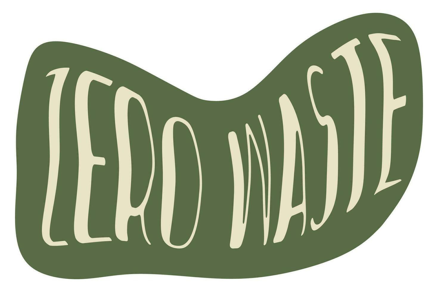 piatto eco etichetta con lettering zero sciupare. spazzatura sorti e concetto vettore illustrazione con formulazione. arte design per ambientale Salvataggio campagna manifesto, striscione, volantino, distintivo. stampa modello