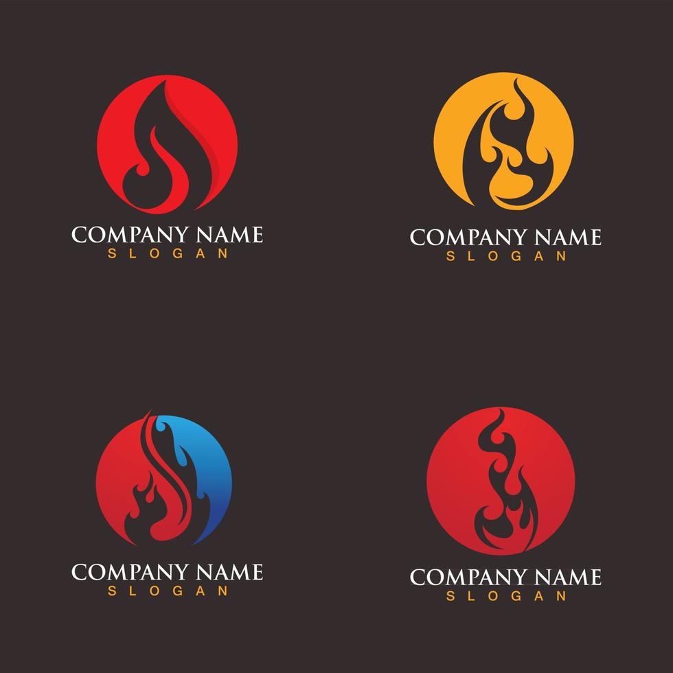 fuoco logo illustrazione vettoriale design