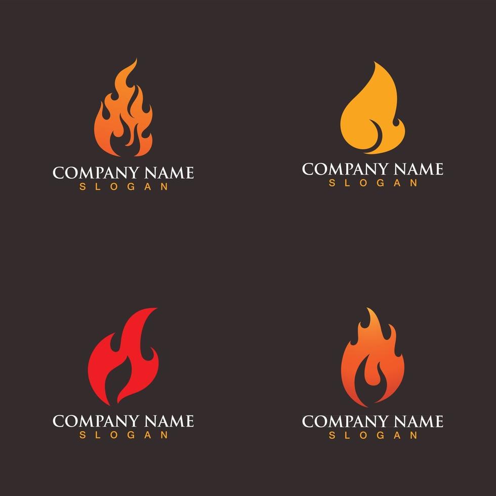 fuoco logo illustrazione vettoriale design