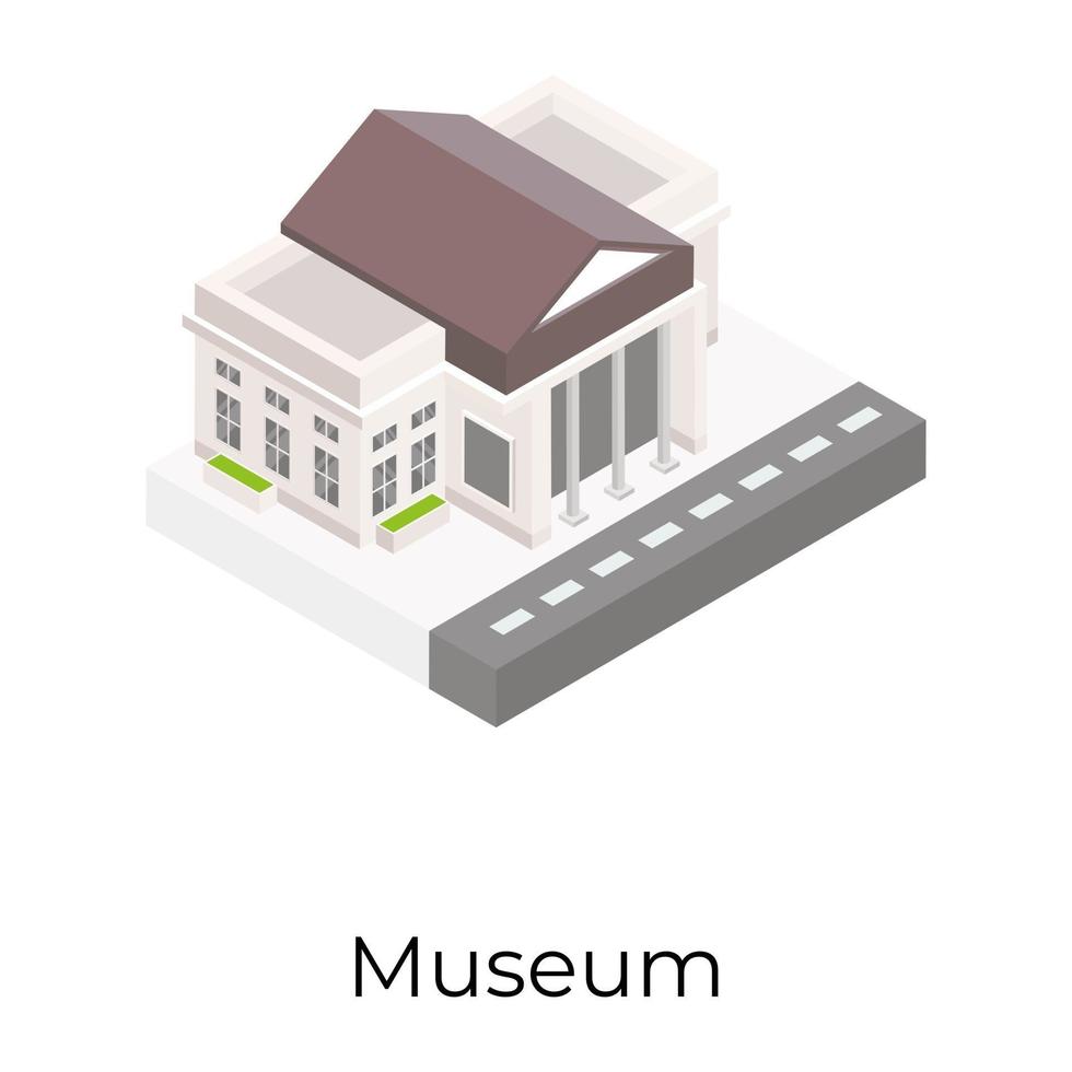 museo e architettura edilizia vettore