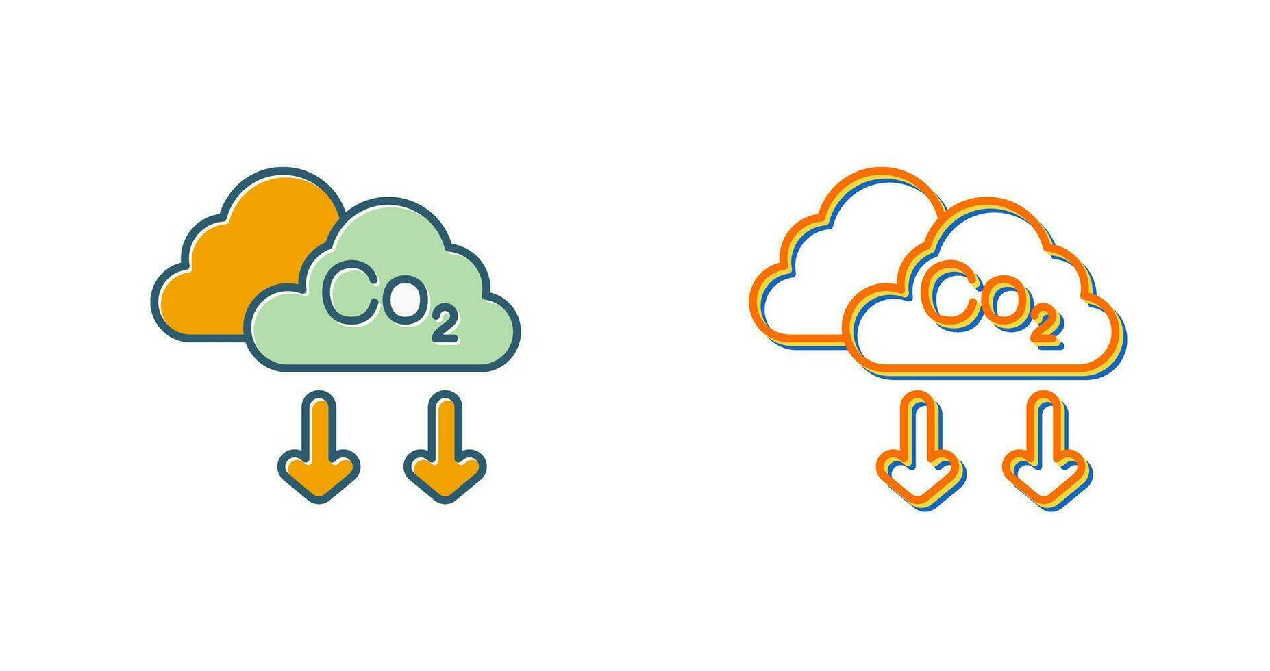 co2 vettore icona