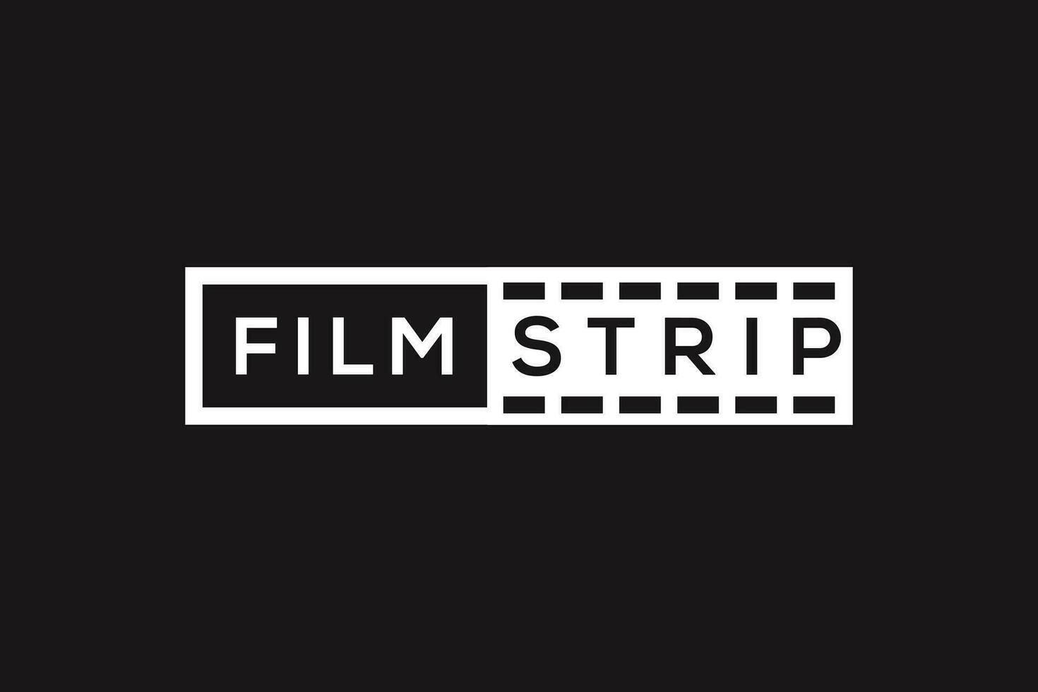 di moda e minimo film striscia vettore logo design