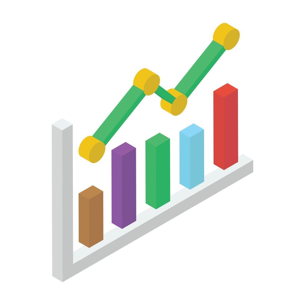 concetti del grafico di tendenza vettore