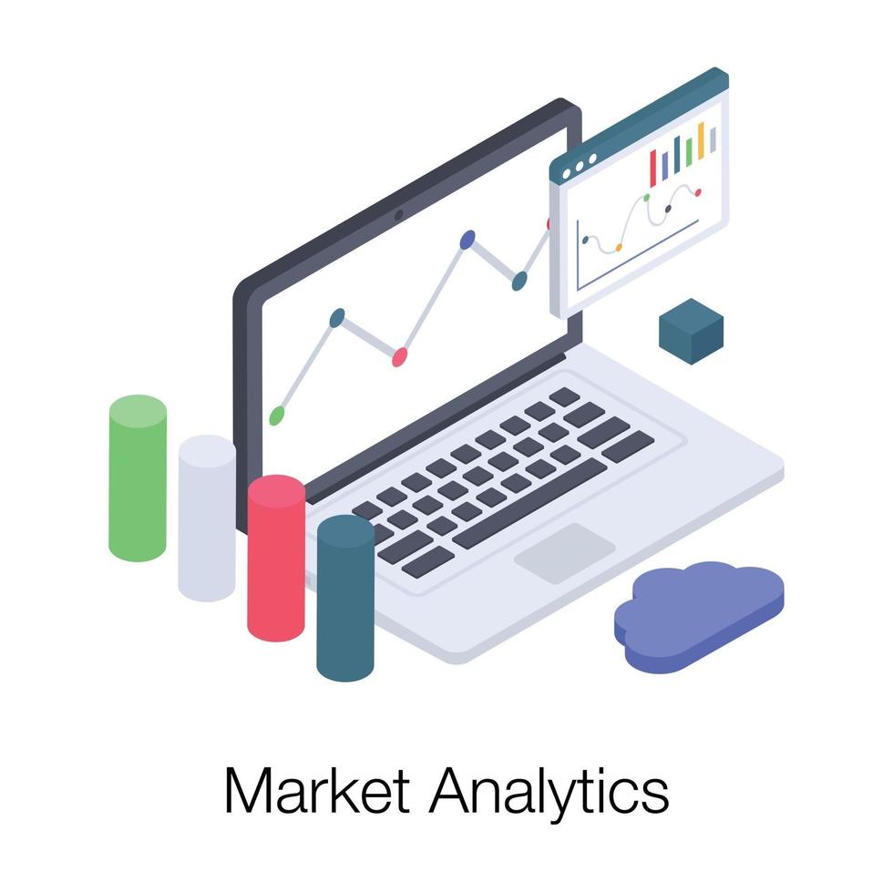 analisi di mercato online vettore