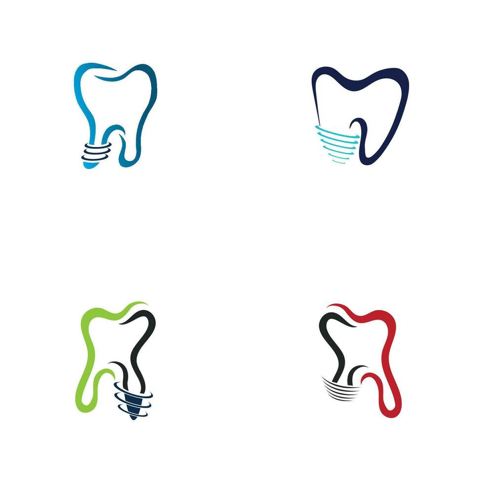 dentale impiantare logo design concetto vettore, dentale cura logo modello vettore