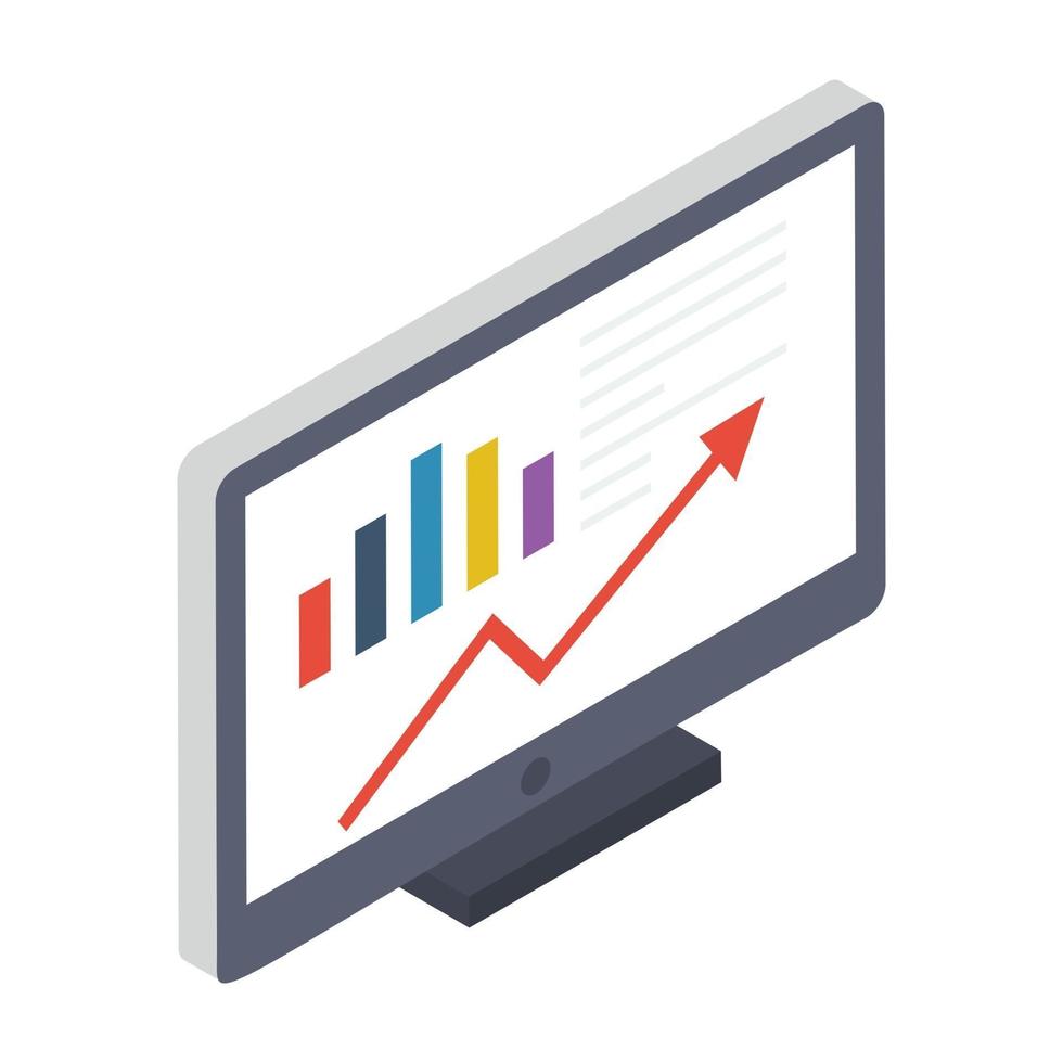 concetti di grafici online vettore