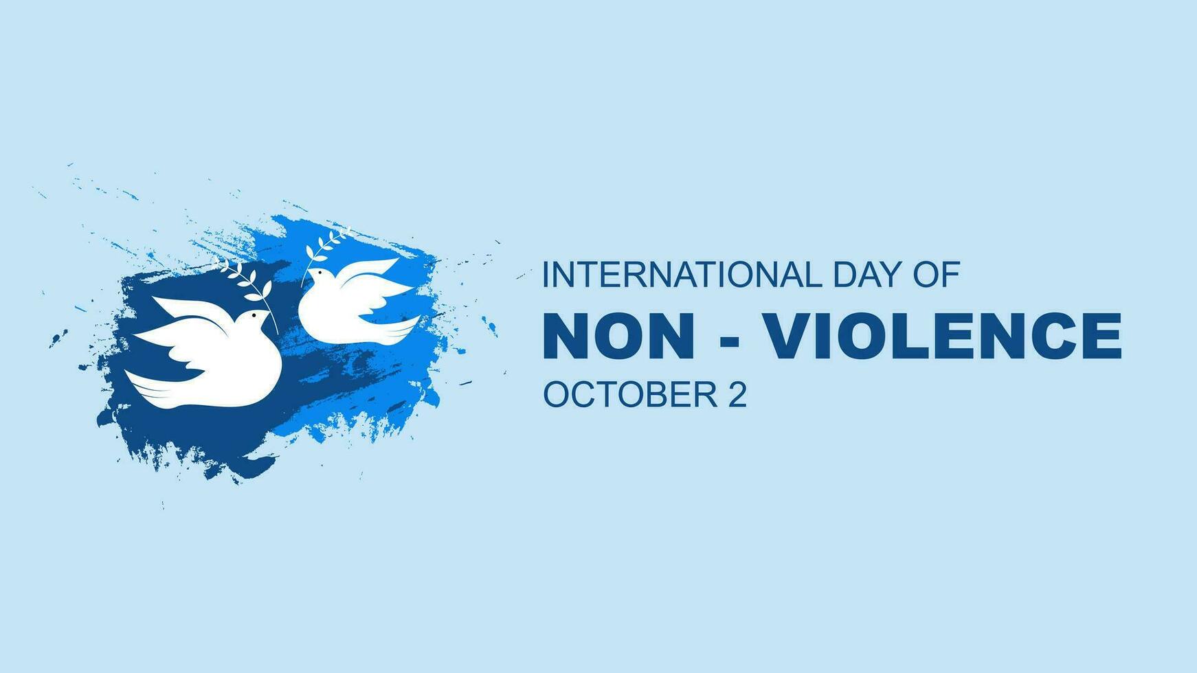 vettore illustrazione per internazionale giorno di non violenza celebre ogni anno su 2 ottobre.