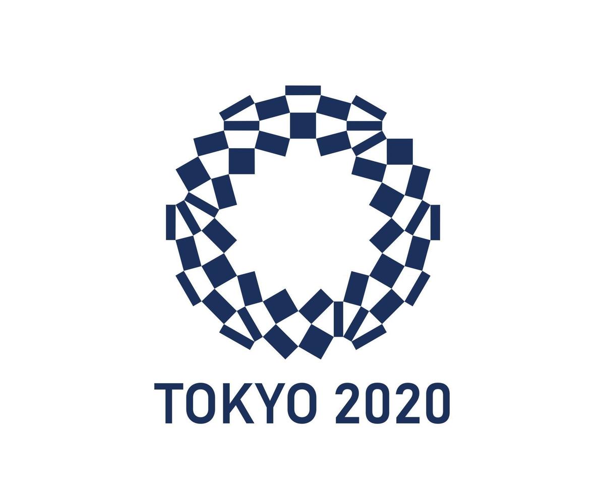 logo ufficiale tokyo 2020 giappone giochi olimpici astratto illustrazione vettoriale simbolo segno icona