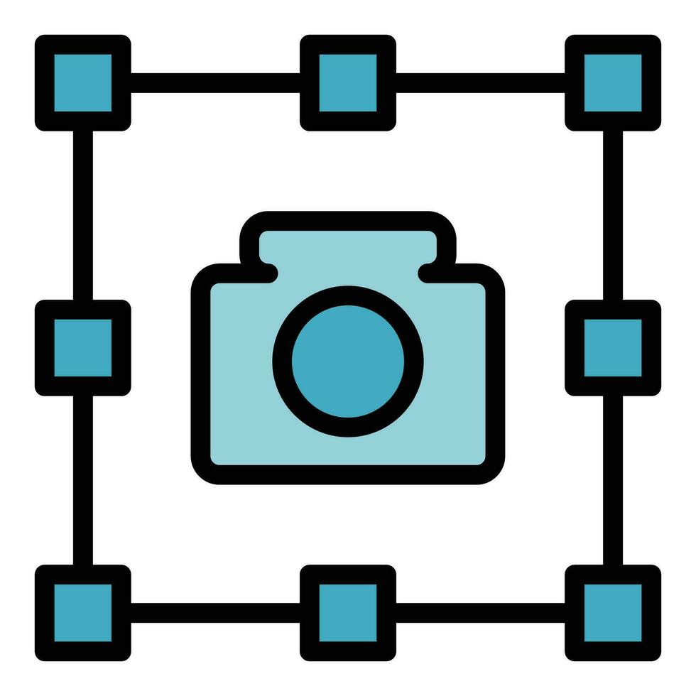 autoscatto telecamera icona vettore piatto