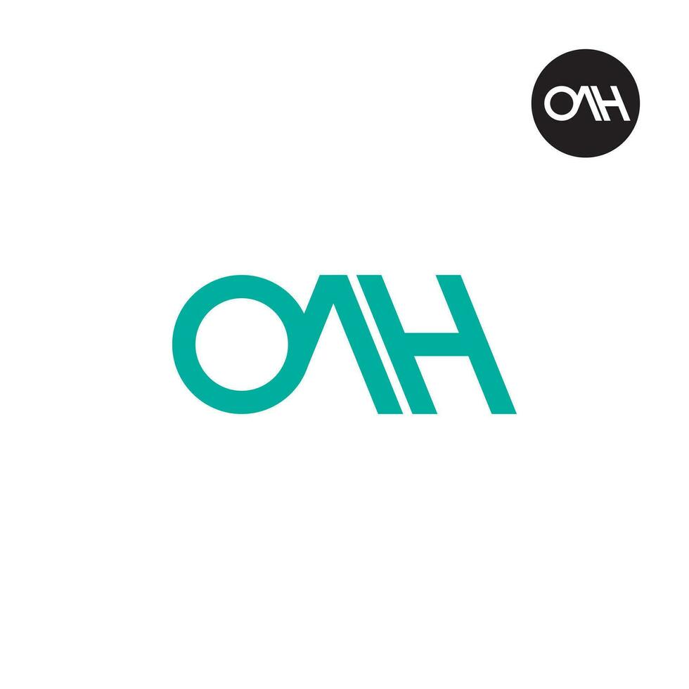 lettera ah monogramma logo design semplice vettore