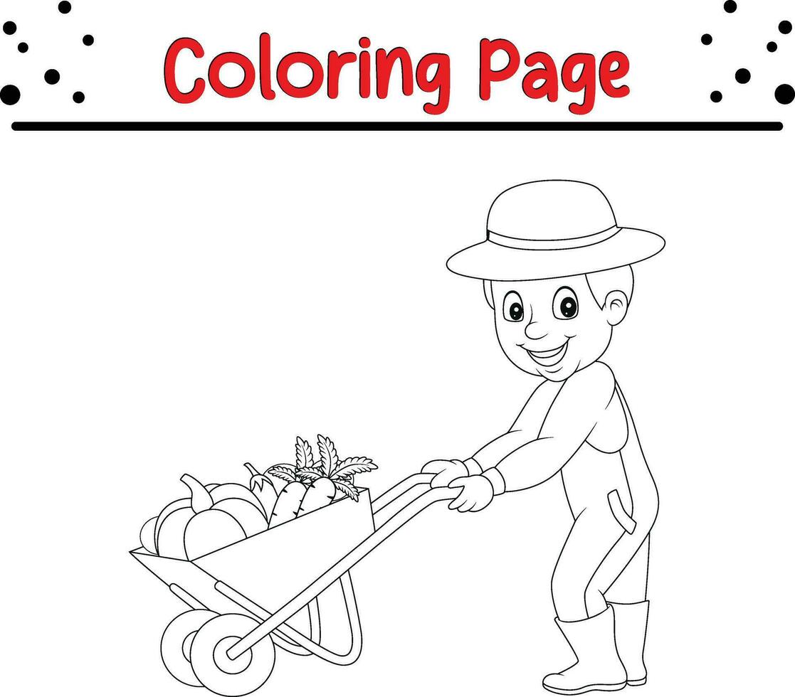 carino cartone animato colorazione pagina illustrazione vettore. per bambini colorazione libro. vettore