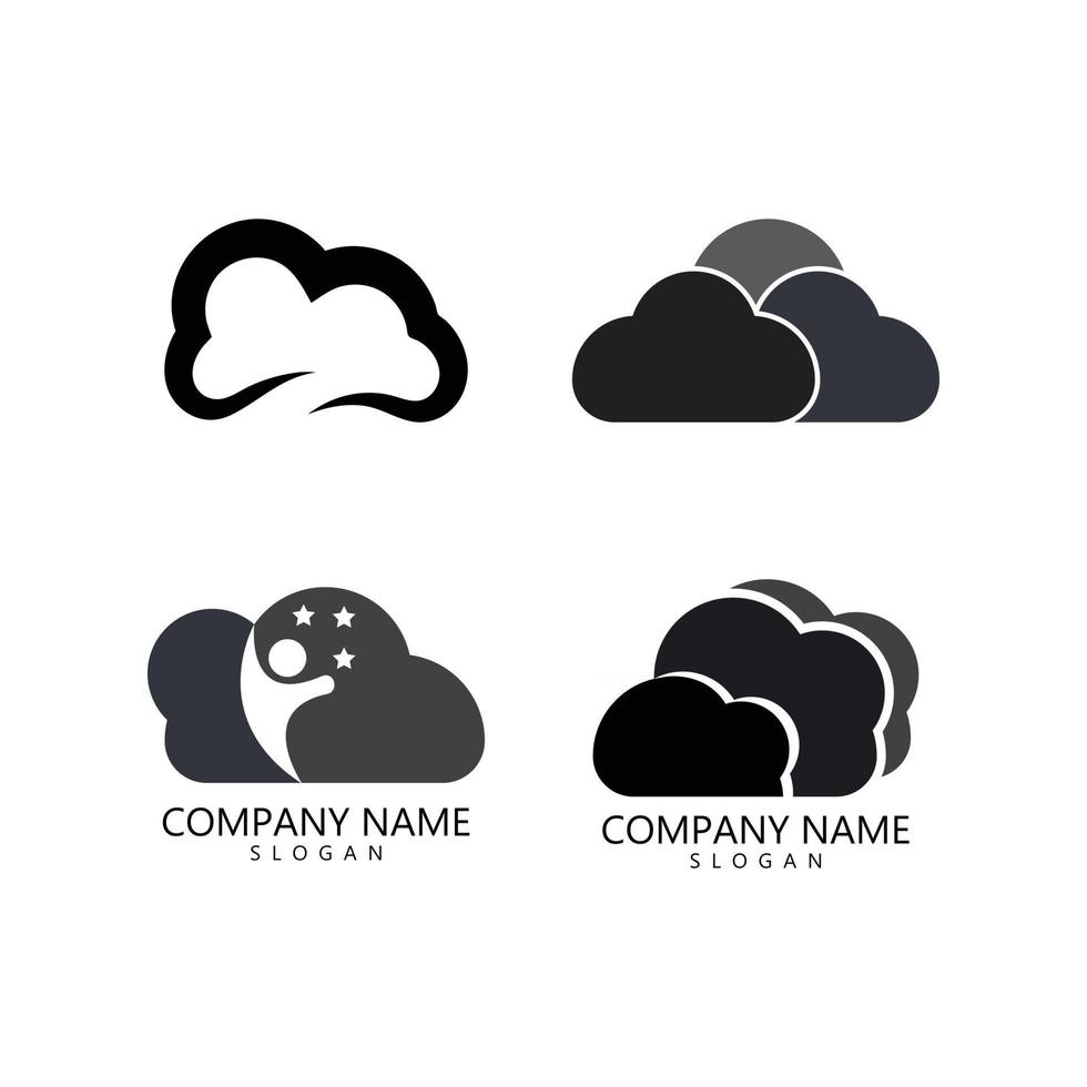 vettore logo cloud