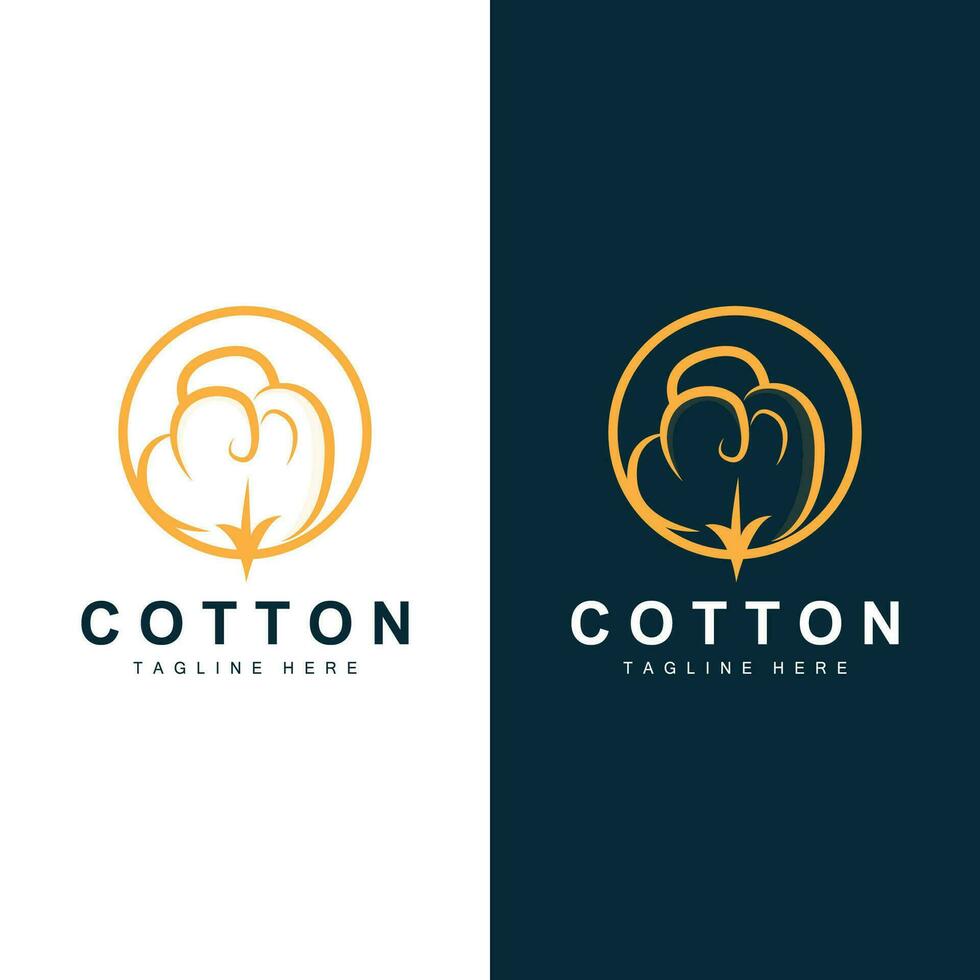 cotone logo pianta design vettore templet simbolo