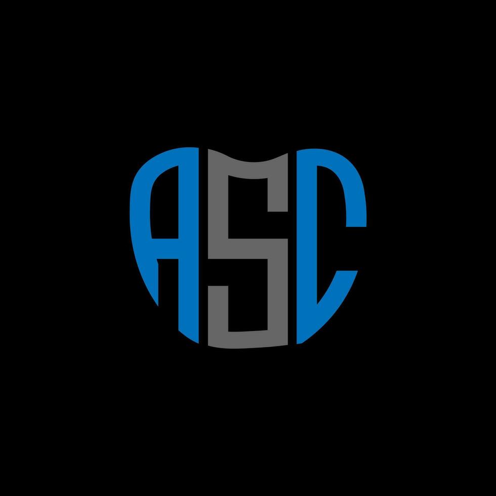 asc lettera logo creativo design. asc unico design. vettore