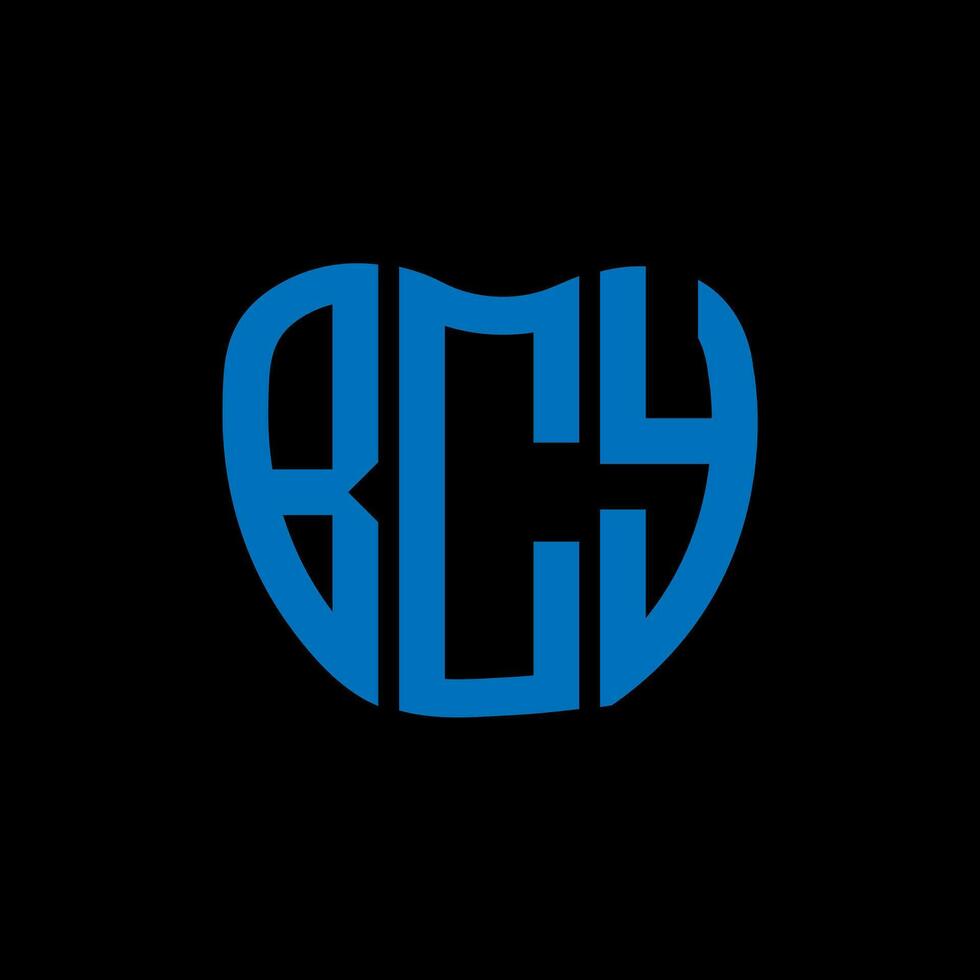 bcy lettera logo creativo design. bcy unico design. vettore