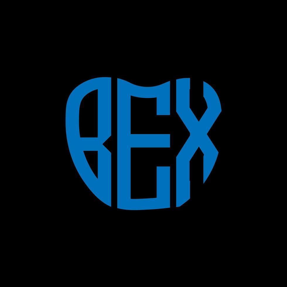 bex lettera logo creativo design. bex unico design. vettore