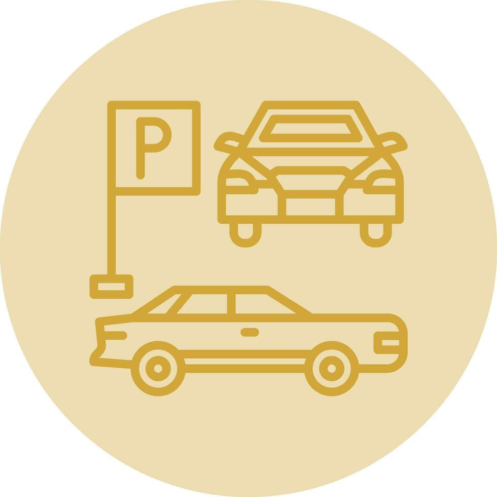 parcheggio vettore icona design