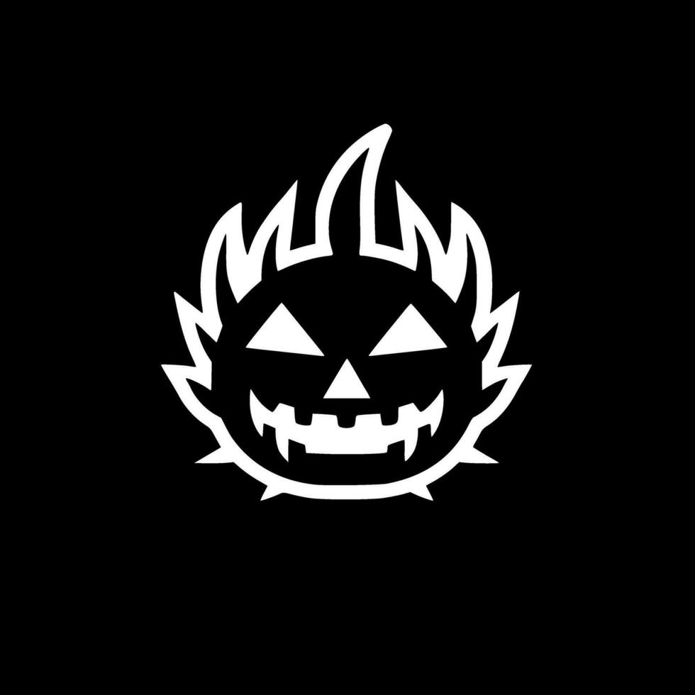 Halloween - nero e bianca isolato icona - vettore illustrazione