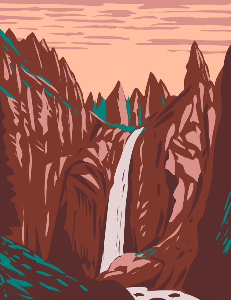 sfondo del paesaggio della cascata vettore