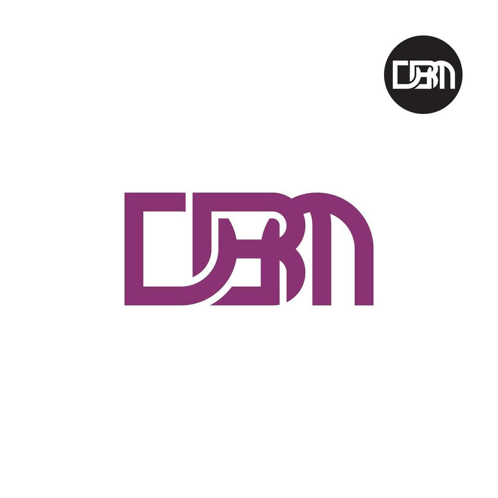 lettera dbm monogramma logo design vettore