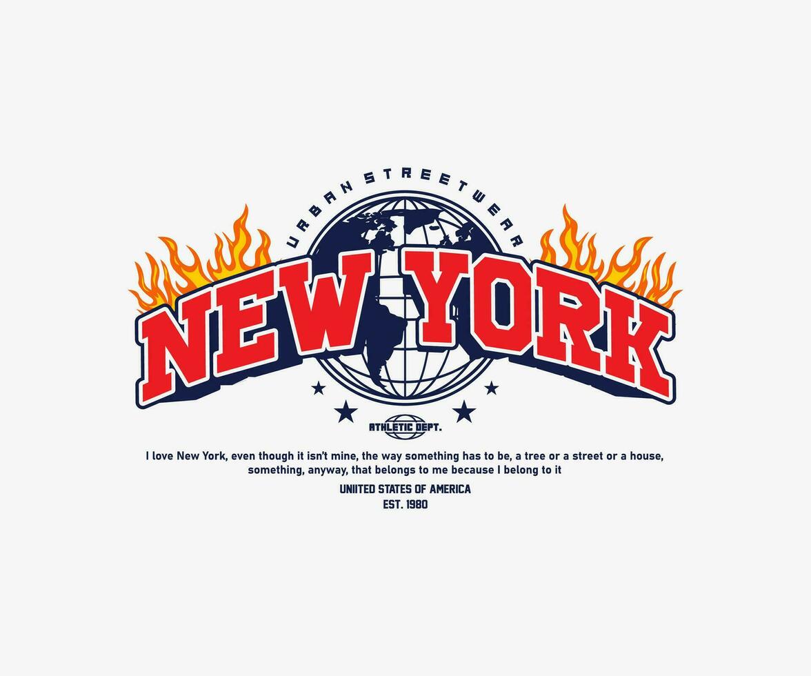 Università nuovo York slogan tipografia . varsity slogan disegno, sport abbigliamento Stampa. Vintage ▾ grafico. vettore illustrazione.per abbigliamento di strada e urbano stile magliette disegno, felpe con cappuccio, eccetera