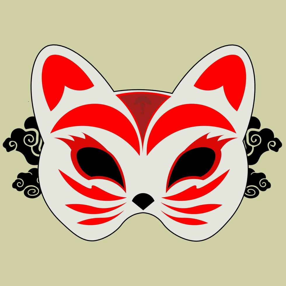 giapponese gatto maschera vettore