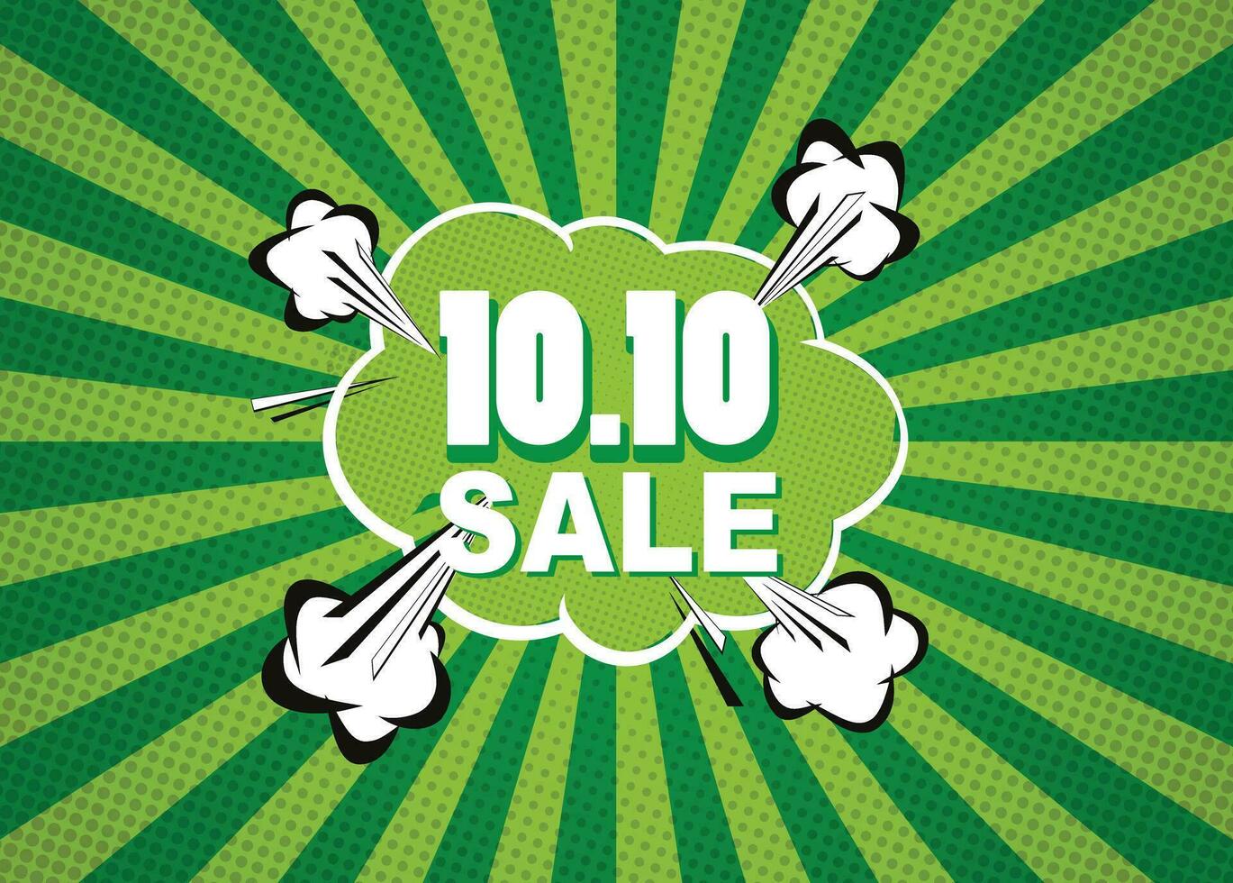 10 ottobre shopping giorno veloce vendita testo effetto. vendita promozione comico stile bandiera testo vettore