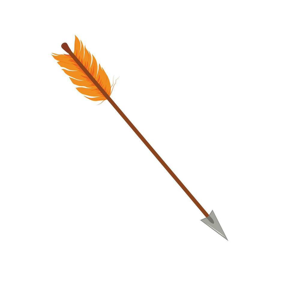 antico freccia per arco. vettore azione illustrazione. metallo punta di freccia per tiro con l'arco. isolato su bianca sfondo.