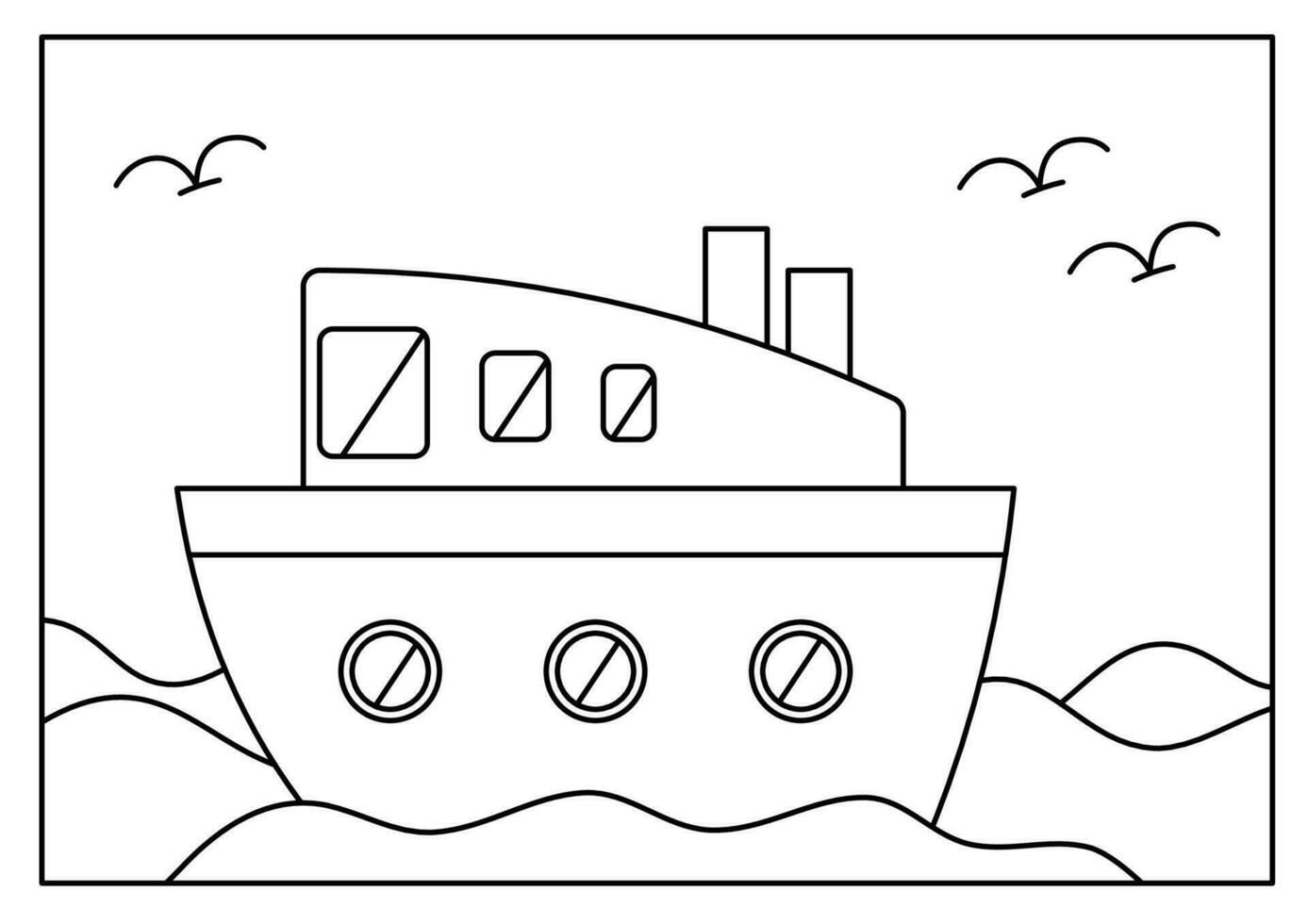 mezzi di trasporto veicolo disegno colorazione libro pagina vettore