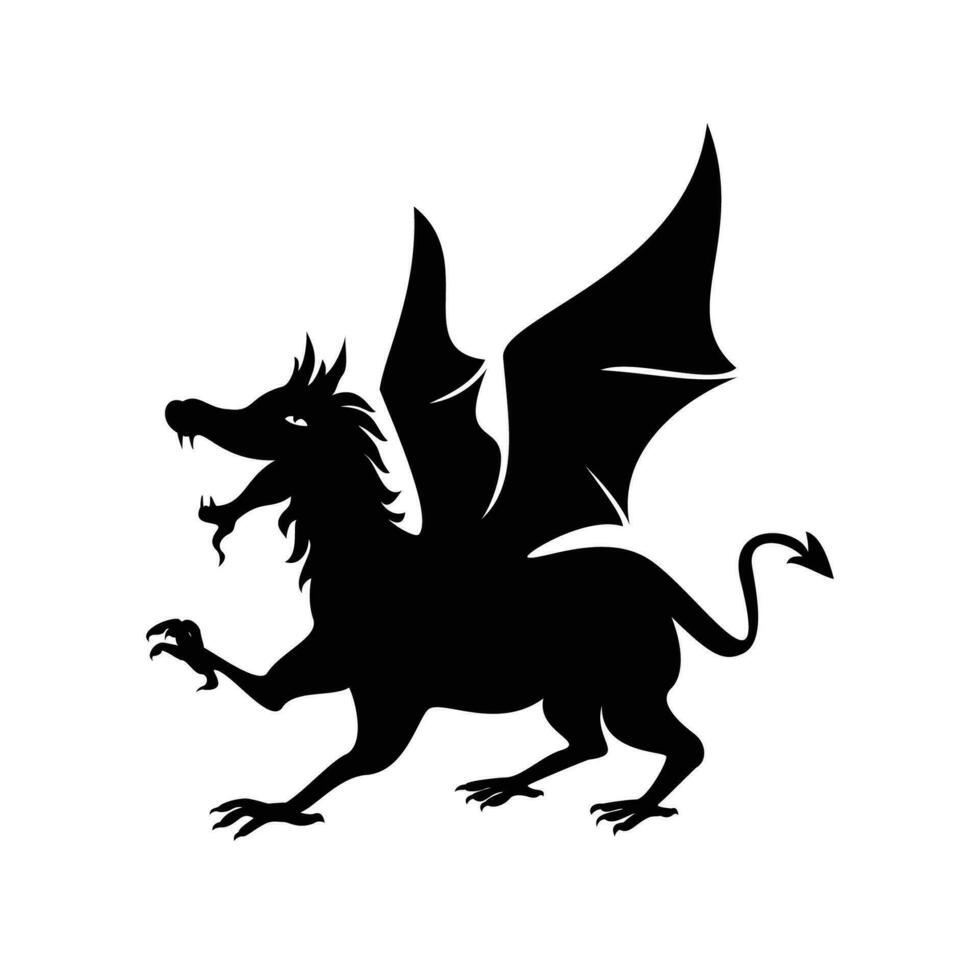 Drago silhouette logo modello vettore illustrazione.