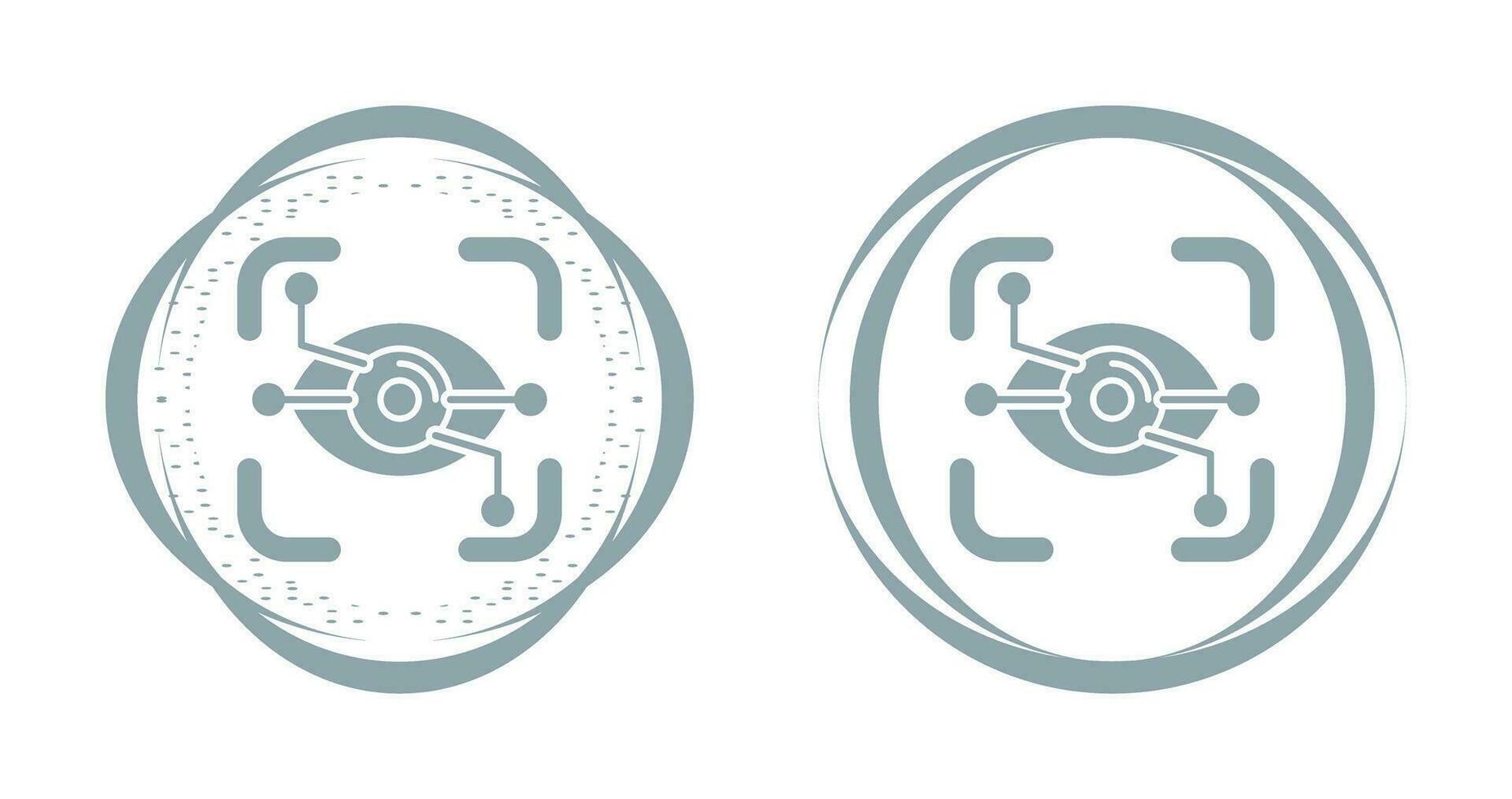 occhio riconoscimento vettore icona