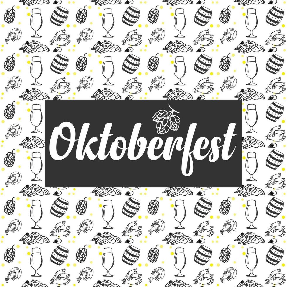 oktoberfest senza soluzione di continuità modello con piatto design.web vettore