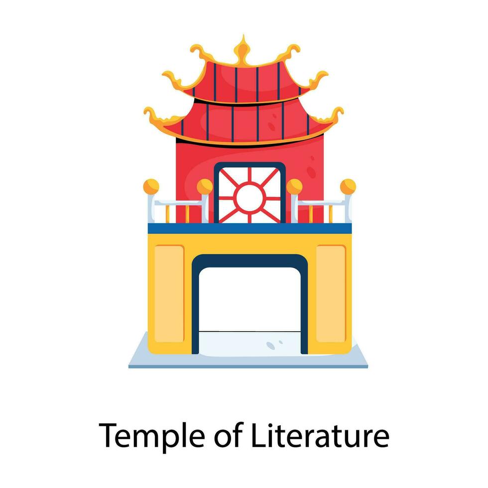 tempio di letteratura vettore