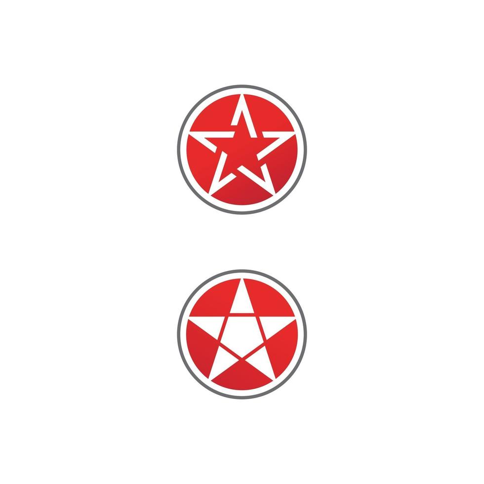 progettazione dell'illustrazione dell'icona di vettore del modello di logo della stella