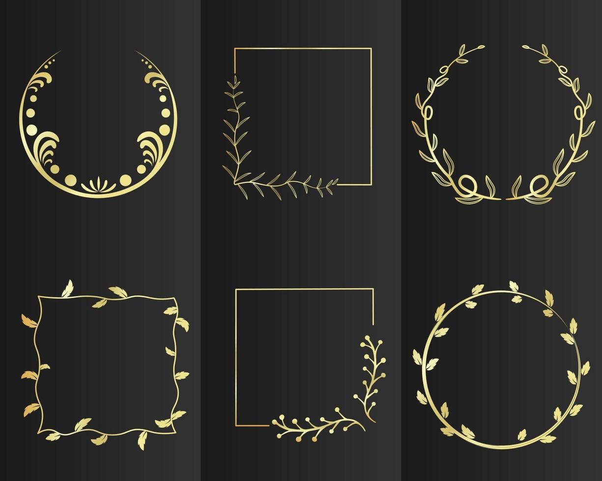 set di elementi di design eleganti per l'illustrazione vettoriale decorativa