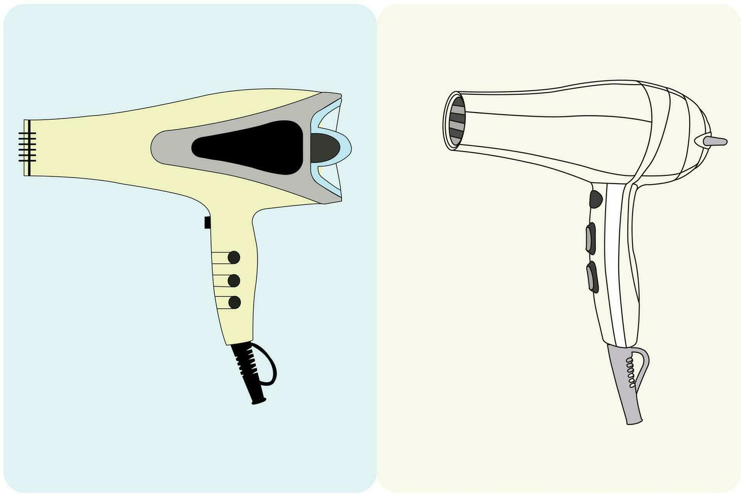 capelli asciugatrice illustrazione vettore