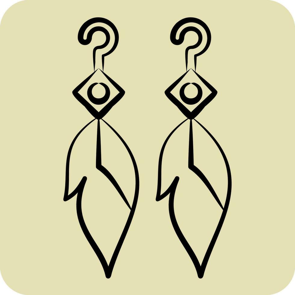 icona piuma guadagnare. relazionato per indigeno persone simbolo. mano disegnato stile. semplice design modificabile. semplice illustrazione vettore