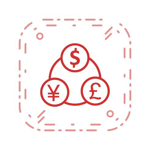 Icona di flusso di denaro vettoriale